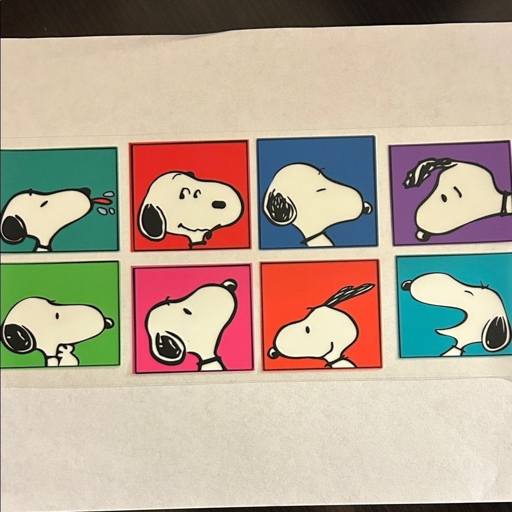 Colorful Snoopy Cup Decal (100)